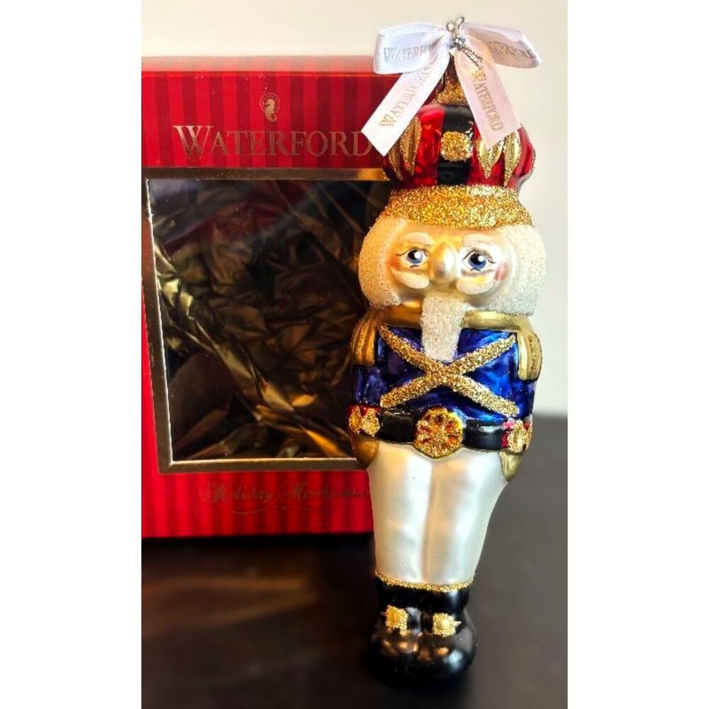 Waterford Holiday Heirlooms Nutcracker Glass Ornament 7" box included